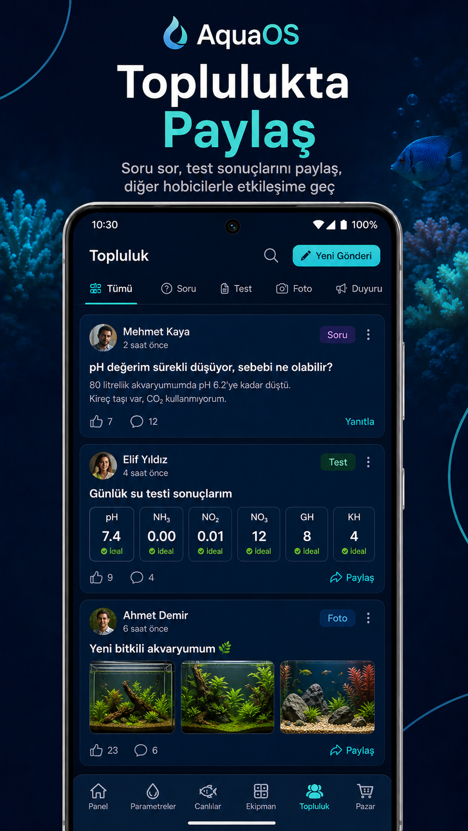 AquaOS topluluk ekranı